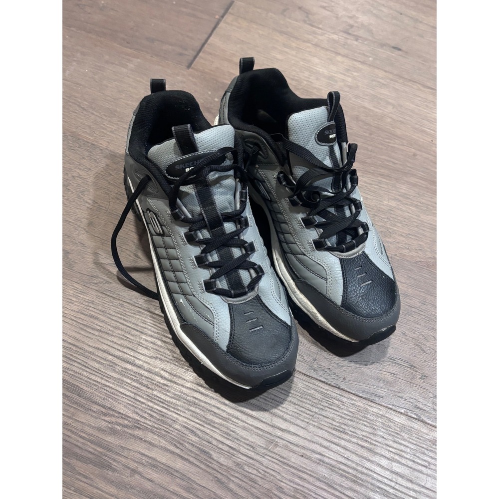 Skechers Sport Energy After Burn Mens Size 13 Charcoal Black Sneakers
